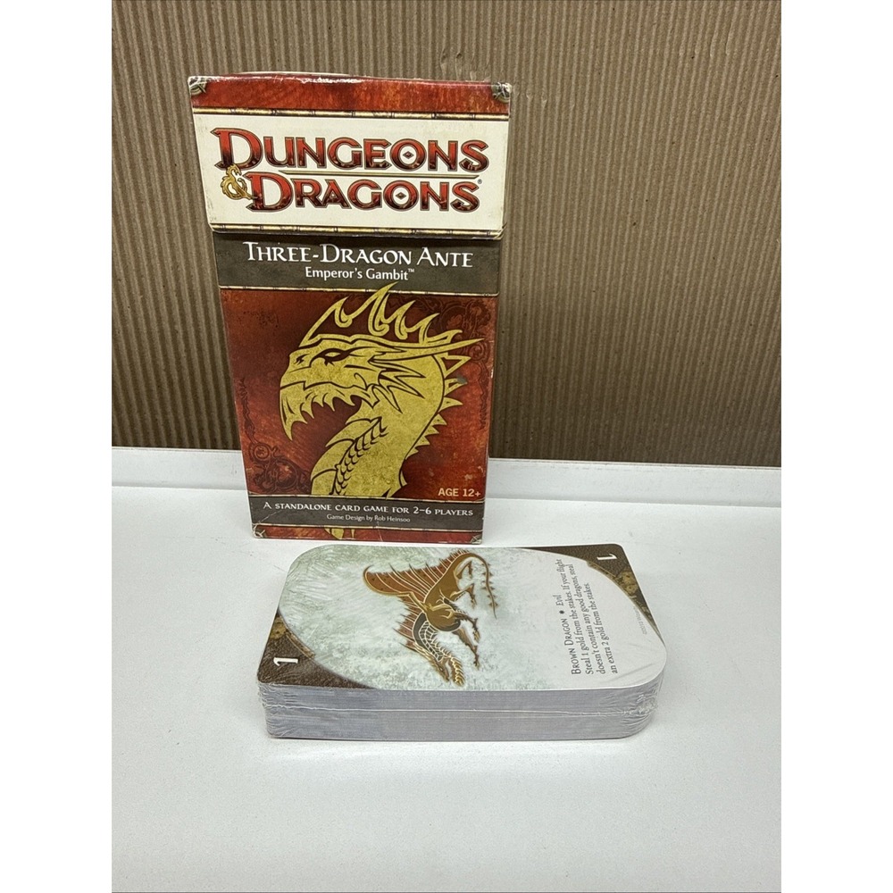 D&D Three-Dragon Ante Emperor's Gambit Card Game Dungeons & Dragons CARDS SEALED